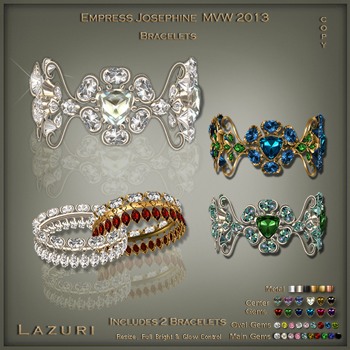 Lazuri MVW2013 Empress Josephine Bracelets