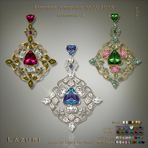 Lazuri MVW2013 Empress Josephine Earrings2