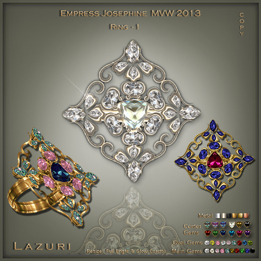 Lazuri MVW2013 Empress Josephine Ring1