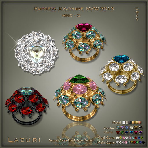 Lazuri MVW2013 Empress Josephine Ring2