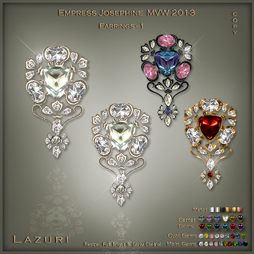 [< Lazuri >] MVW2013 Empress Josephine Earrings 1 SALE