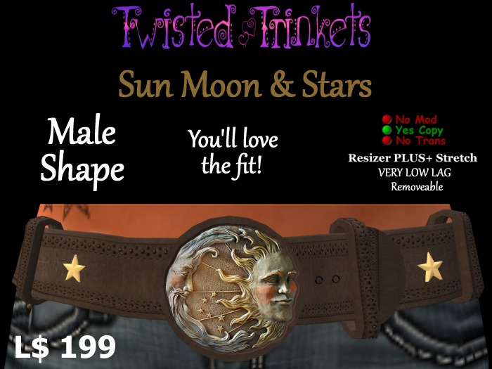 Sun & Moon Stars Belt (male)