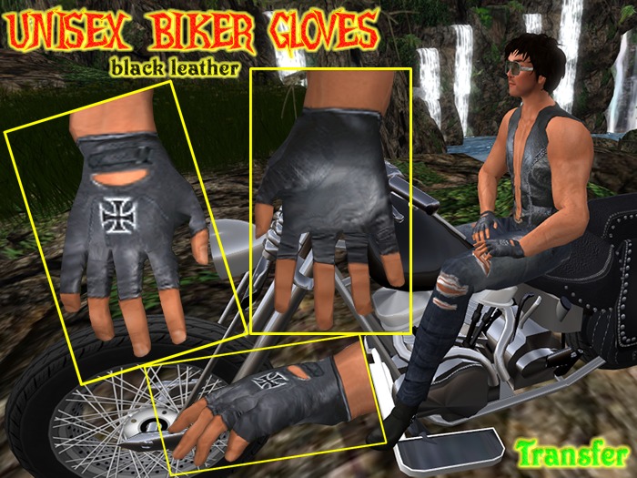 biker fingerless gloves