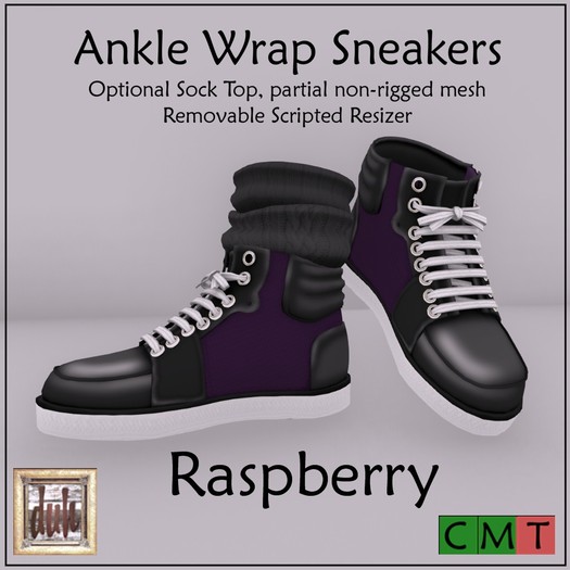 ::Duh!:: Ankle Wrap Sneakers - Black