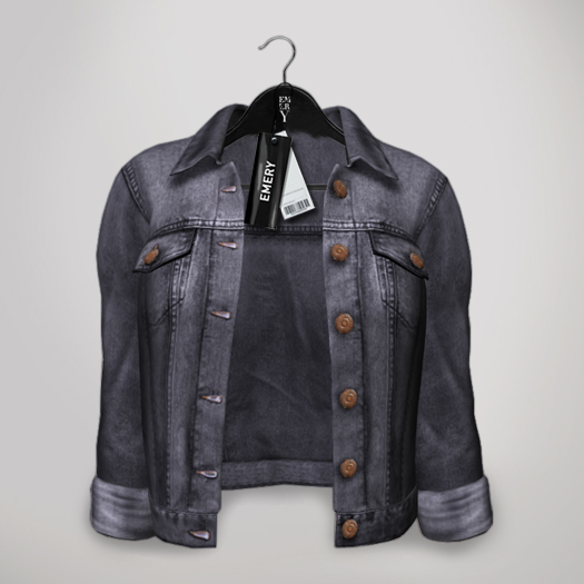 Emery - Mesh Denim Jacket Hollywood Smoke