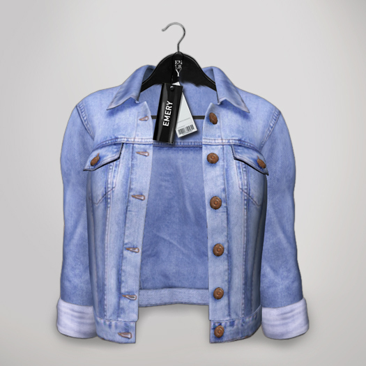 Emery - Mesh Denim Jacket Hollywood Mid Blue