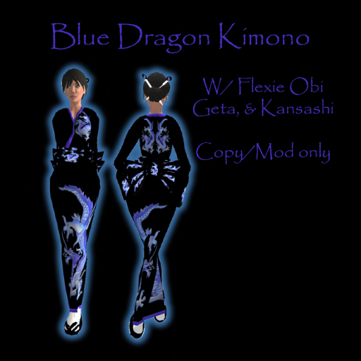 Blue Dragon Kimono