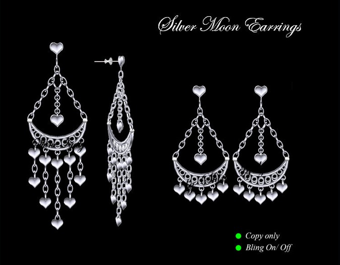Silver Moon Earrings 