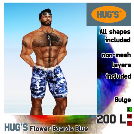 HUG'S  Boards Flower Blue