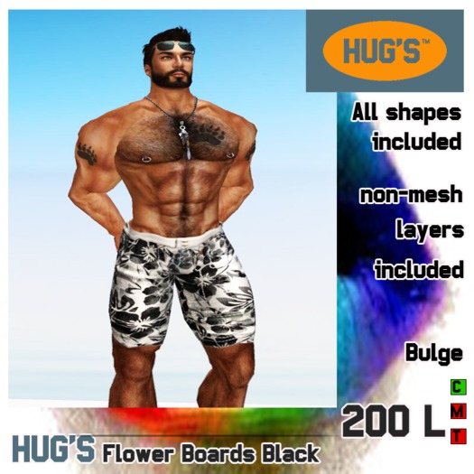 HUG'S  Boards Flower Black