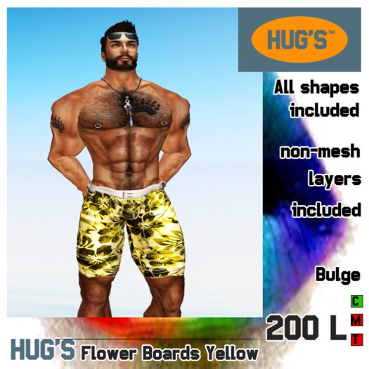 HUG'S  Boards Flower Yellow