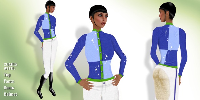 *Lurve* Racing Star Silks - Blue