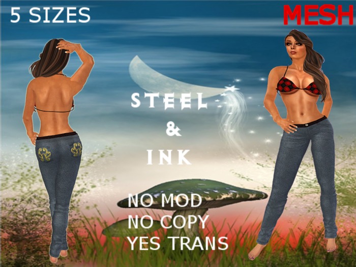 Ladies Jeans Embroidered