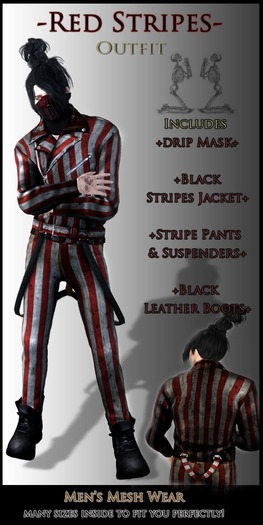 +REDRUM+ RED STRIPE - Mens Outfit