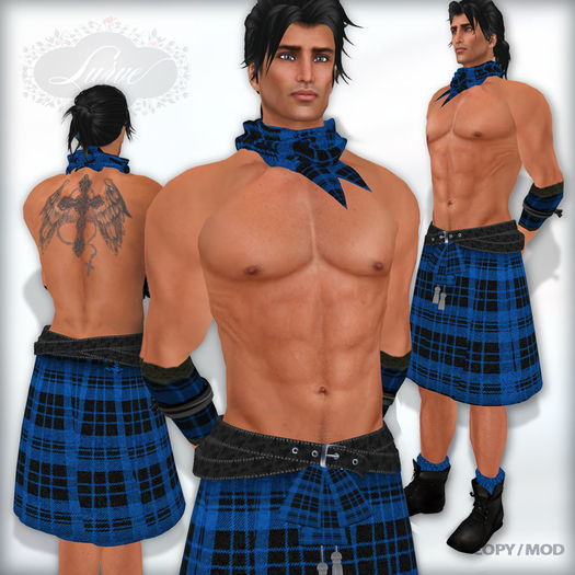 *Lurve* Kilted Desires - Men's Blue