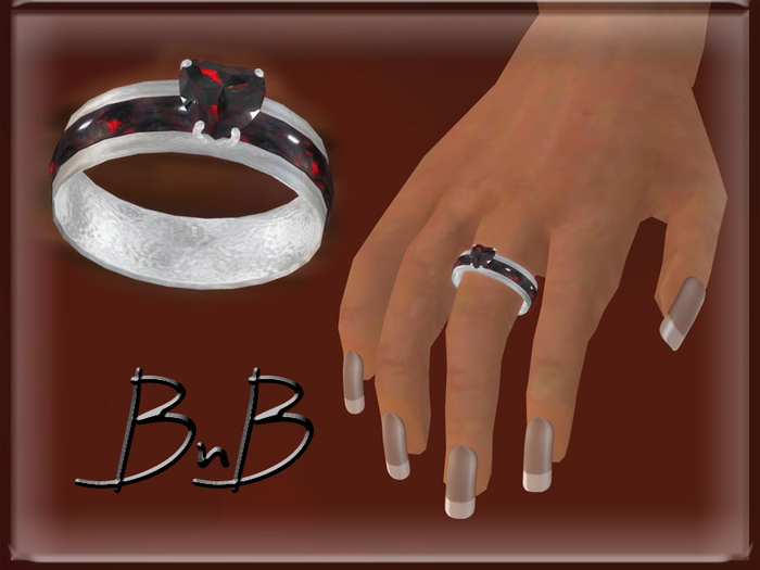 ::BnB:: Heart Fire Opal ring~friendship~ one to give and both with resize script