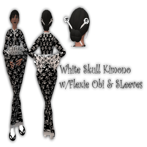 White Skull Kimono