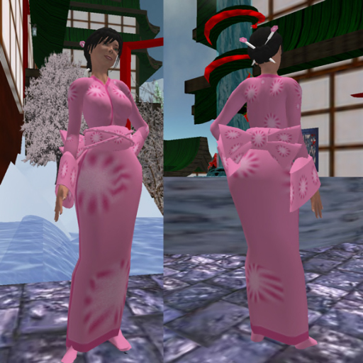 Powder Puff Pink Kimono