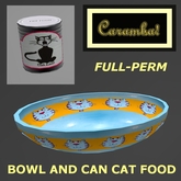 Pet bowl and can cat food (full-perm)