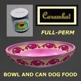 Pet bowl and can dog food (full-perm)