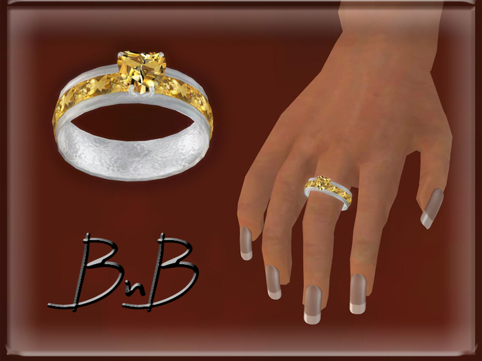 ::BnB:: Heart Topaz ring~friendship~ one to give and both with resize script