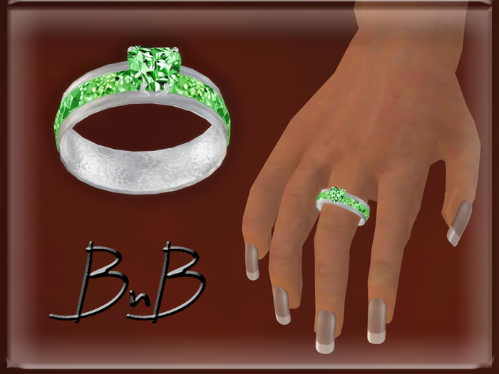 ::BnB:: Heart Peridot ring~friendship~ one to give and both with resize script