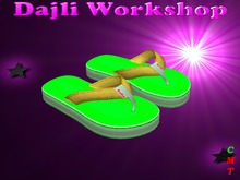 Mesh Flip Flops - Yellow