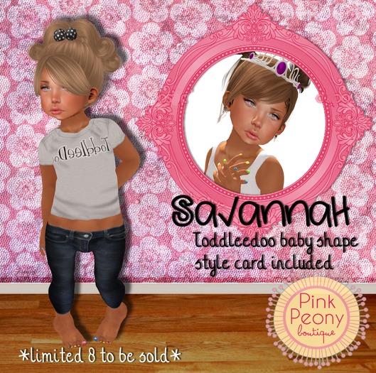 -Pink Peony- Savannah Shape