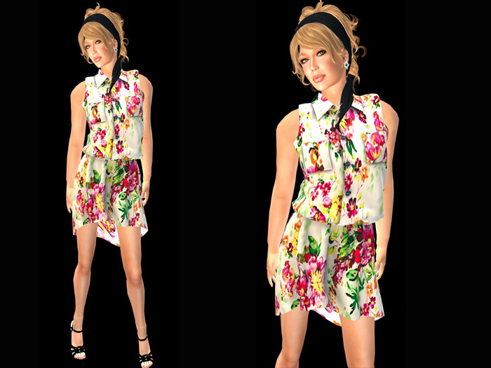 hem dress flowers