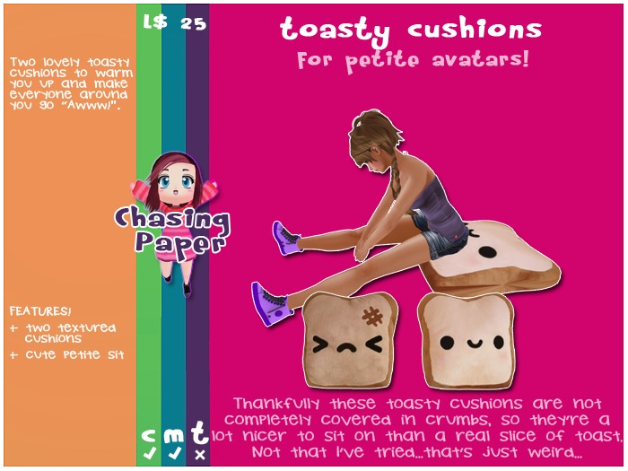 [ CP ] Toasty Cushions {P}
