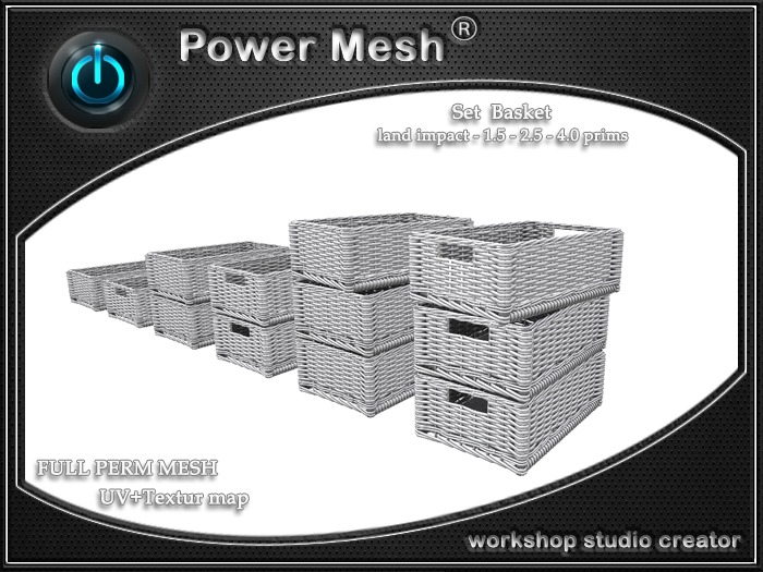 - { POWER MESH } - Full Perm Set Basket