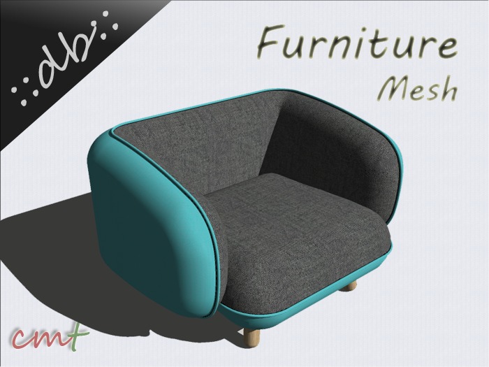 ::db furniture:: Retro Fabric Soft Seat blue 