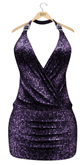 !Rebel Hope - Layla Mesh Dress Sequins Purple