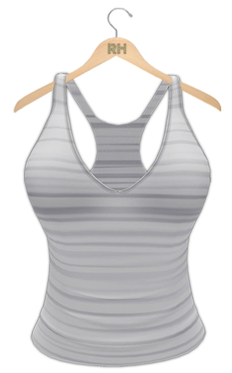 !Rebel Hope - Razor Back Tank Stripe White