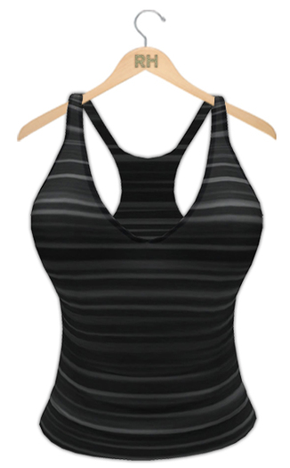 !Rebel Hope - Razor Back Tank Stripe Black
