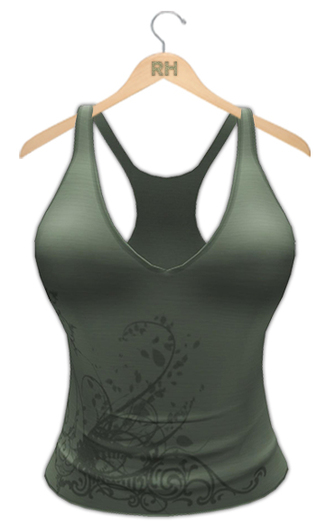 !Rebel Hope - Razor Back Tank Design Green