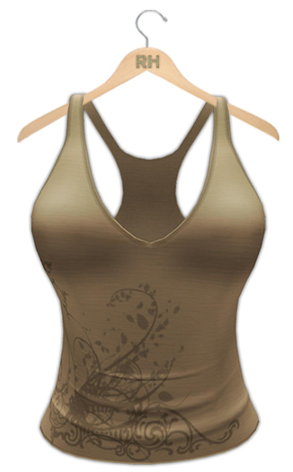 !Rebel Hope - Razor Back Tank Design Tan