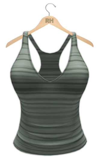 !Rebel Hope - Razor Back Tank Stripe Green