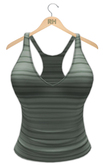 !Rebel Hope - Razor Back Tank Stripe Green