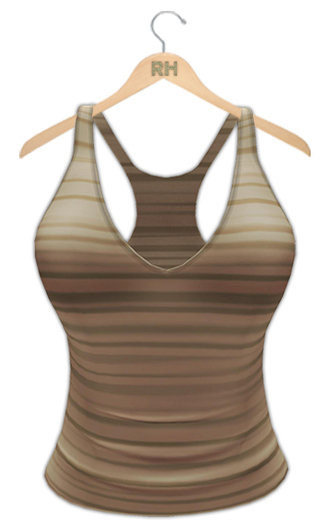 !Rebel Hope - Razor Back Tank Stripe Tan