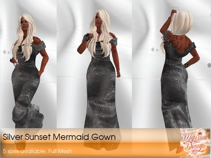 Shoulder Gown Silver Sunset