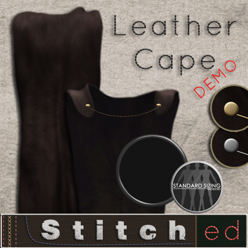 [ Stitched ] - Leather Cape in