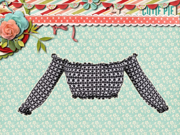 ★★100% Mesh★★ Pretty Shoulder Off Blouse az1