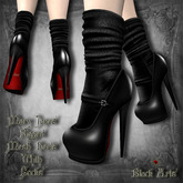 ~Black Arts~Mary Janes Heels With Black Socks