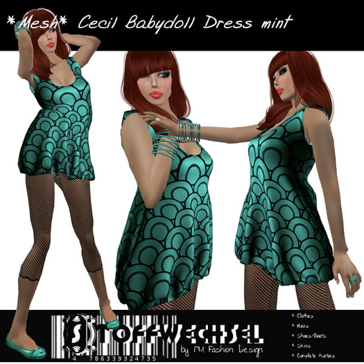 [Stoffwechsel] *Mesh* Cecil Baby Doll Dress mint