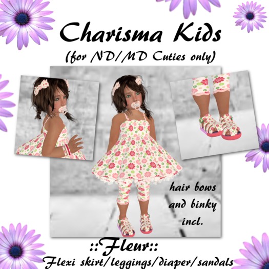 Second Life Marketplace Charisma Kids ND/MD Fleur Outfit BOX