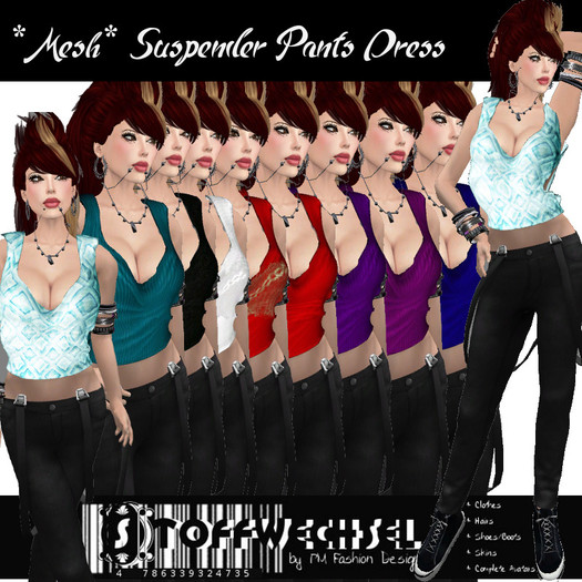 [Stoffwechsel] *Mesh* Suspender Pants w. diff. Blouse Tops