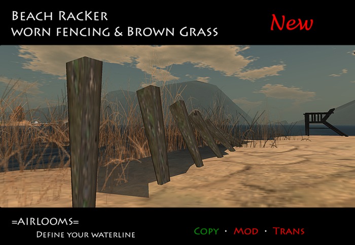 =AIR= Airlooms - NEW Racked Fence w Winter Dead Grass [c]