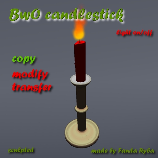 BwO candlestick - red