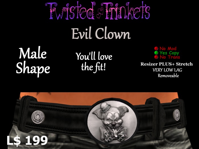 Evil Clown Belt (male)